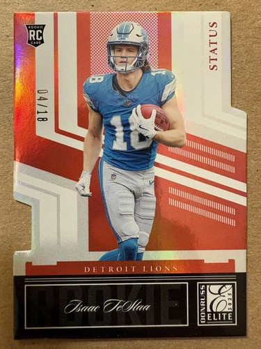 ISAAC TESLAA 2025 PANINI ELITE RC ROOKIE 04/18 RED STATUS DIE CUT