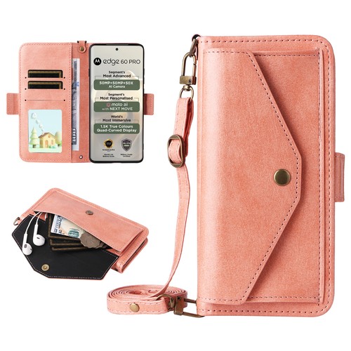 For Motorola Edge 60 Pro, Luxury Multifunctional Leather Wallet Stand Case Cover - Picture 15 of 26