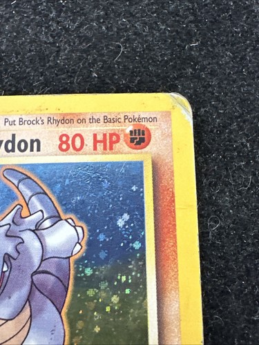 Brock's Rhydon 2/132 Holo Rare Gym Heroes Pokemon TCG Card HP - Picture 4 of 14
