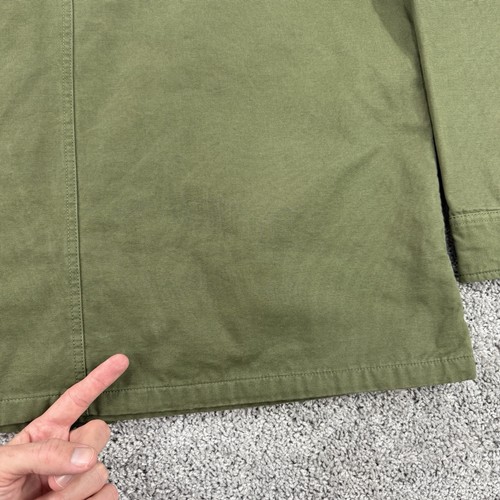 Lands End Barn Coat Men’s XL Green Field Chore Corduroy Collar Flannel Lined - Picture 9 of 10