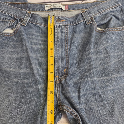 Pantalones de mezclilla Levis 559 para hombre 36x32 azul lavado medio relajado pierna recta algodón - Imagen 5 de 10