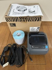 Zebra GK420D Label Thermal Printer With Power Supply plus 1 New Roll 6x4 Labels