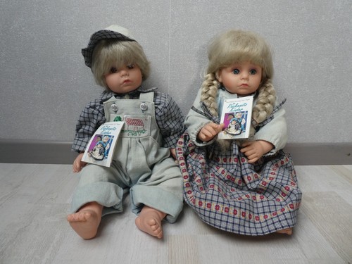 2 Künstlerpuppen von Gilde Handwerk, Rackewitz Kinder wie neu, Vitrinenpuppen - Bild 1 von 16