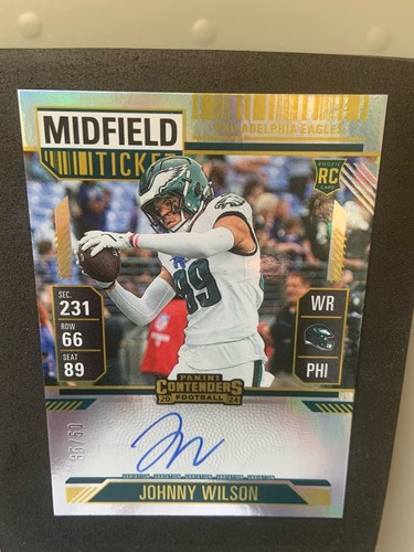 JOHNNY WILSON RC/ON CARD AUTO VARIATION 2024 Select MIDFIELD TICKET 35/50 - Bild 6 von 9