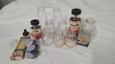 Vintage Glass Baby Bottle Lot Evenflo & More 