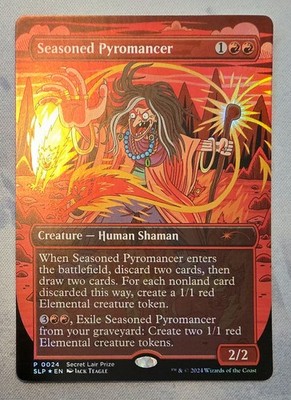 MTG Seasoned Pyromancer Borderless Foil NM - Pro Tour Promo - Secret Lair Prize