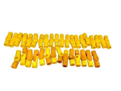 Tinkertoy Yellow Elbow Angle Hinges Red Connector Clips 72 Pc.Replacement Parts - Picture 5 of 10