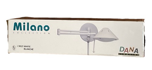 VTG Milano Dana Lighting MCM Wall Swing Lamp Adjustable White New In Box(read) - Picture 2 of 4
