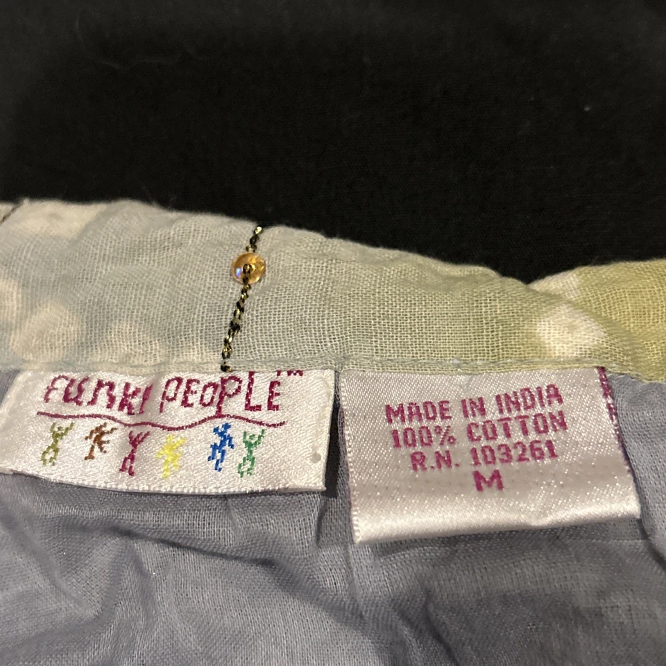 Falda de algodón Funky People de segunda mano talla mediana lentejuelas India A29 Foto 2 de 3