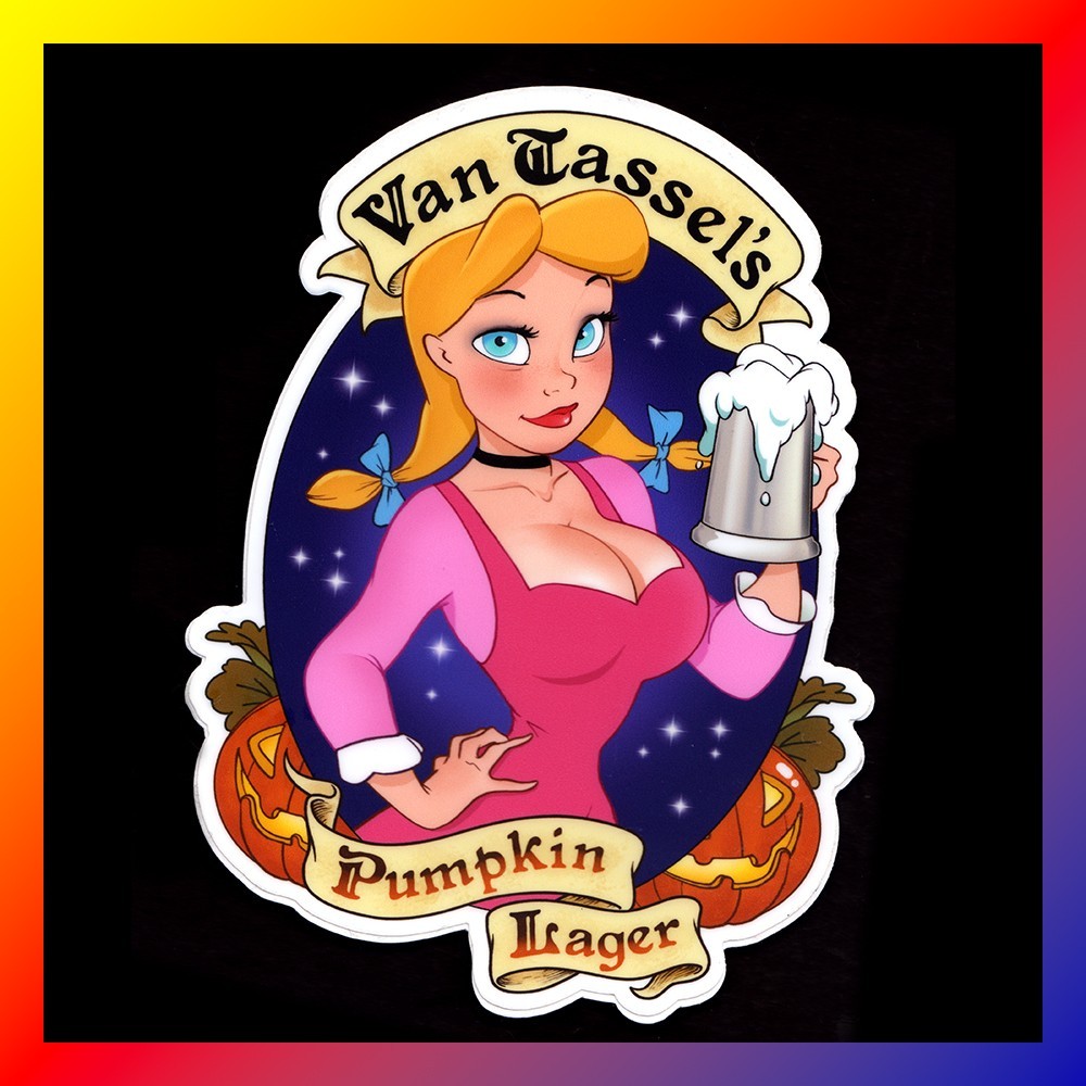 CHRIS SANDERS Van Tassel VINYL STICKER Pumpkin Lager SDCC Lilo & Stitch Creator