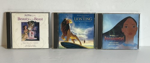 Disney Lion King Beauty & The Beast Pocahontas Motion Picture Soundtrack CD Lot - Picture 1 of 11