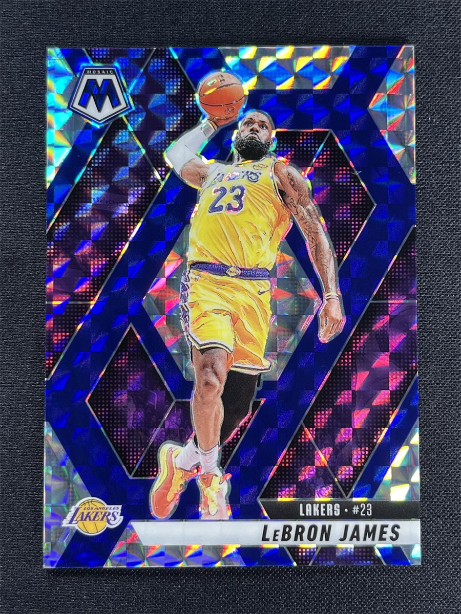 2024-25 Panini Mosaic LeBron James #180 Choice Blue Mosaic Prizm Lakers /45