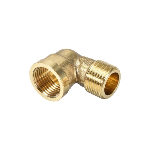 Brass Pipe Fitting 90 Degree Elbow G1/2 Male x G1/2 Female 2pcs - Imagen 3 de 3