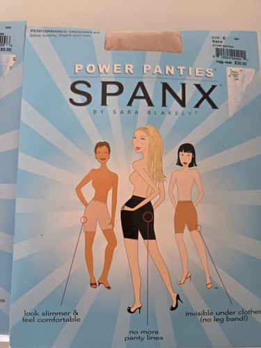 (2) Spanx Power Panties Size E Black & BARE Colors NEW - Picture 2 of 8