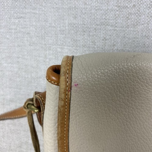 Bolso Bandolera Ecuestre De Colección Dooney & Bourke Todo Clima Cuero Tostado Cartera - Imagen 7 de 19