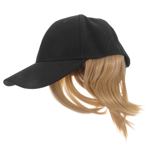 Cap with Hair Hats for Men Extension Baseball Short Straight Wig - Bild 11 von 12
