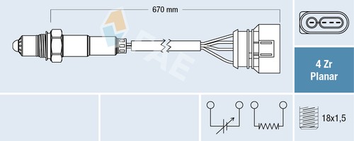LAMBDA SENSOR 77302 FOR SKODA VW AUDI A4/S4 A6/S6 A8/S8 ALLROAD AMX 2.8L 6cyl A4 - Picture 2 of 9