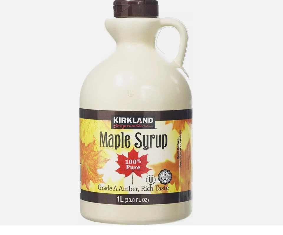 2 x 100% Pure Canadian Maple Syrup 1L - Grade A Amber, Kirkland Signature - Image 2 of 2