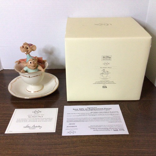 Lenox Disney Showcase Cinderella Tea Party Pals Gus & Jaq Figurine 802866 NEW - Picture 1 of 10