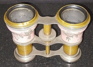 Pretty Pink Enamel Opera Glasses