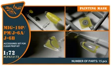 1/72 Clear Prop! CPA72173 MiG-19P/PM/J-6A/J-6B painting mask on "yellow kabuki p