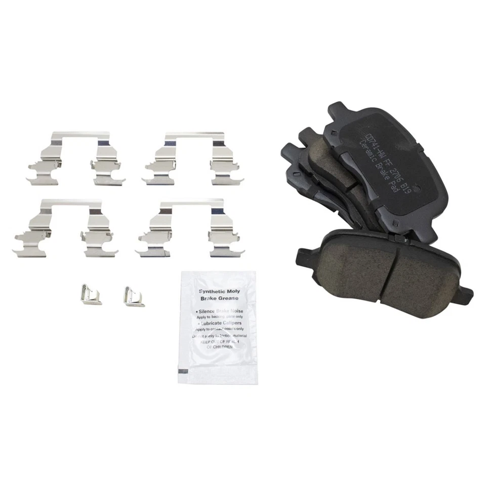 Kit de rotor de freno y pastillas de cerámica perforadas ranuradas con recubrimiento en G de rendimiento Foto 4 de 4