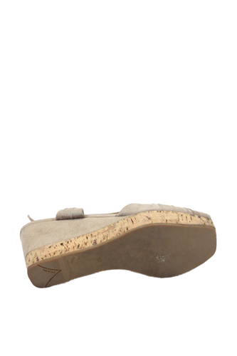 Prada Womens Suede Peep Toe D'Orsay Wedges Brown Size 7 - Picture 4 of 5