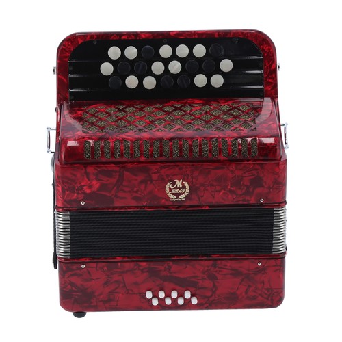 22 Key 8 Bass Accordion Button Instrument With Bag For Beginners Students NZCX - Picture 3 of 13