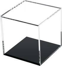 Clear Acrylic Boxes for Collectibles Display, Removable Countertop Storage Box C