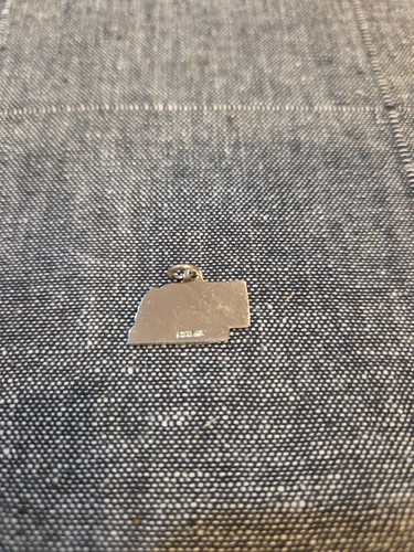 Nebraska State Sterling Silver Charm - Imagen 2 de 2