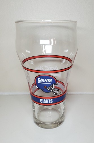 Vintage New York Giants Coca Cola Glass Cup NFL Football