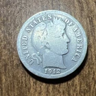 1912 Barber Liberty Head Dime 90% silver Actual coin
