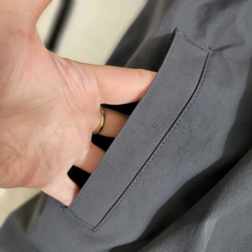 Giacca a vento J. Jill Fit impermeabile con cappuccio taglie forti 2x tasche grigie - Foto 6 di 16