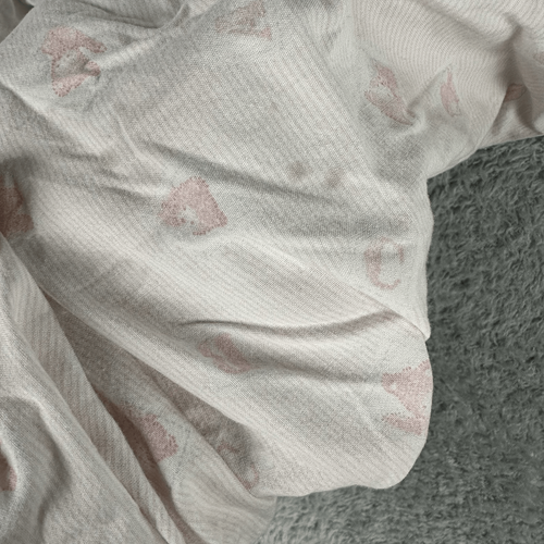 Gerber Baby Mädchen Vintage Spannbettlaken rosa Teddybär "BABY" Baumwolle leicht - Bild 12 von 13