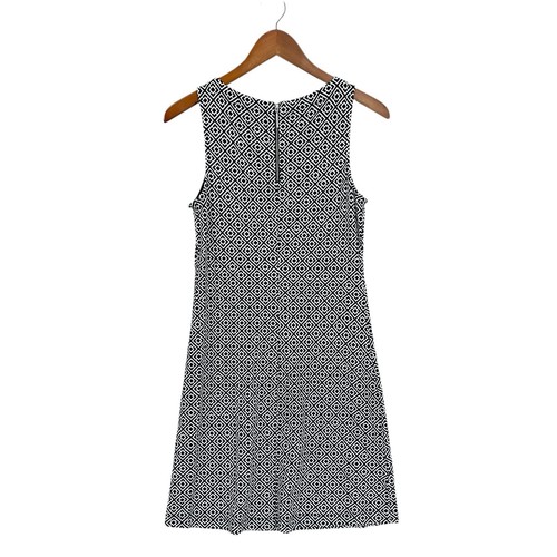 TOMMY BAHAMA  Tank Dress Geo Breeze Womens Small Black White U418 - Picture 2 of 7