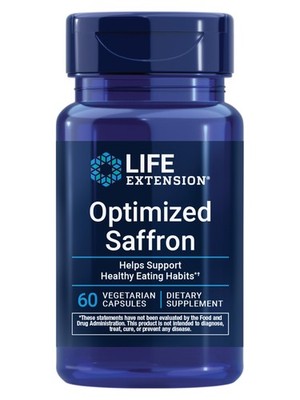 Life Extension Optimized Saffron, Saffron 60 Count (Pack of 1), Capsule 