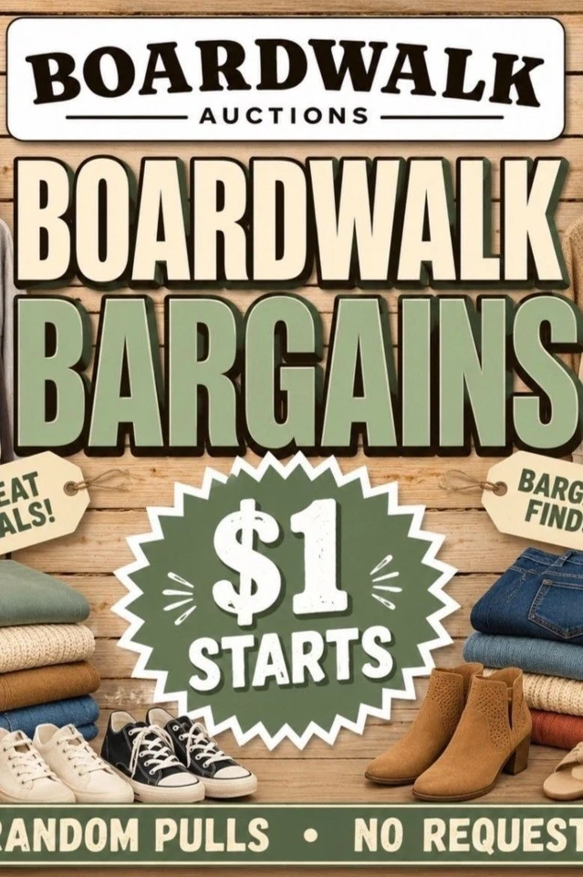 $1 STARTS | BOARDWALK BARGAINS - Apparel Random Pulls 07/15/26