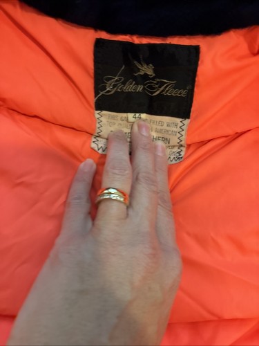 Vintage Military Golden Fleece Flying Jacket Type N-3B Fur Parka Blue  Size 44 - Picture 5 of 11