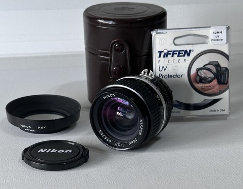 [Eccellente] Nikon AI-S NIKKOR 28mm f/2.8 MF obiettivo principale grandangolare attacco F, più!