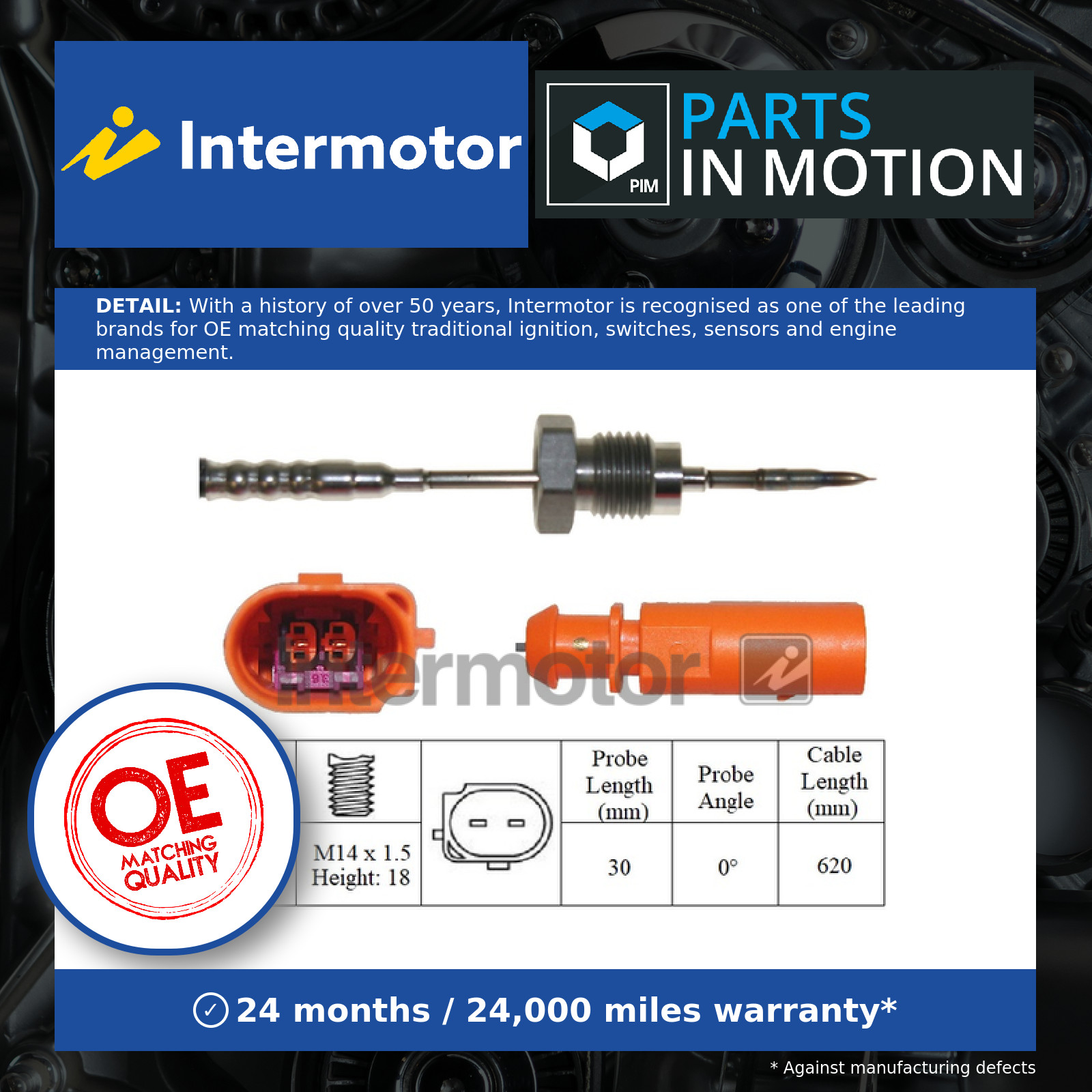 Exhaust Temperature Sensor fits VW GRAND CALIFORNIA 2.0D After DPF 2019 on New - Image 4
