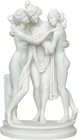 Three Charites / Graces (Alabaster statue / sculpture 24cm / 9.84 inches) NEW