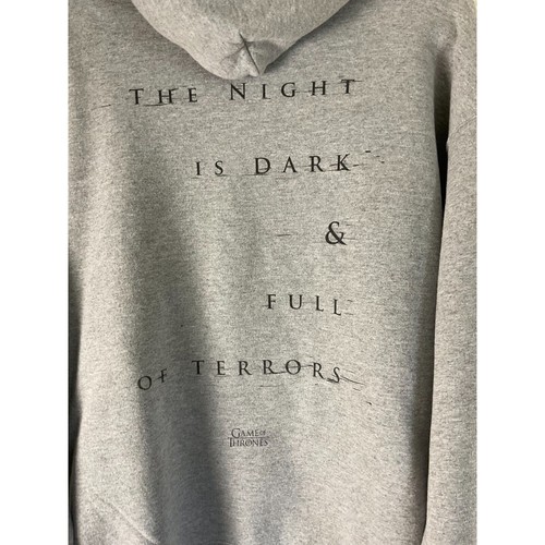Lootcrate DX Game of Thrones XL Hoodie Grau Schwert Flamme Night is Dark HBO - Bild 8 von 10