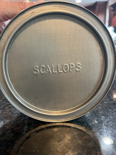 VTG S & S Cold Storage Scallops One Gallon Tin Can Hampton VA Clean - Picture 8 of 10