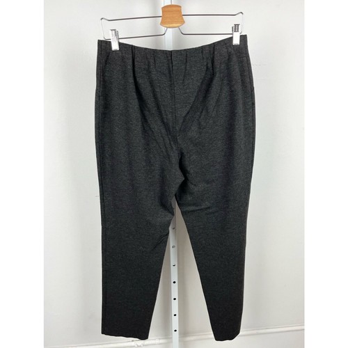 Pantalones de pierna ajustados J. JILL Ponte cintura elástica frente plano elásticos gris jaspeado M - Imagen 2 de 7