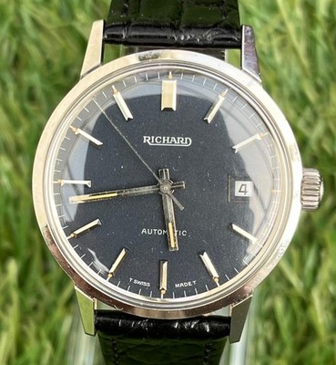 RICHARD 3-hand date used automatic watch rare