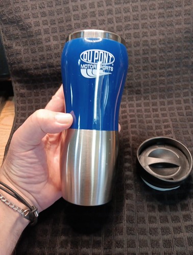 Taza de viaje vintage de acero inoxidable azul marino Jeff Gordon #24 14 oz - Imagen 4 de 9