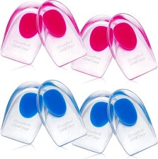 8 Pack Gel Heel Pads for Achilles Tendonitis  Plantar Fasciitis Relief - Shock