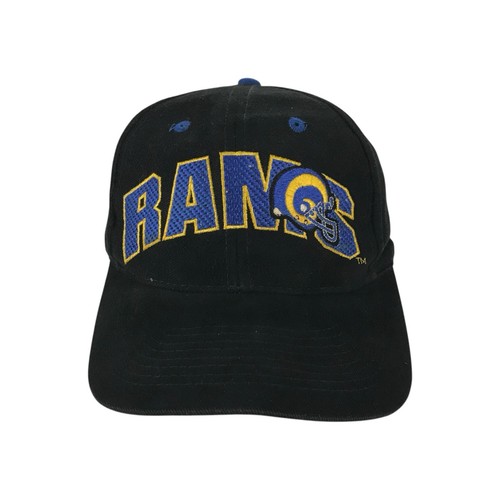 Sombrero de colección LA RAMS Snapback negro Los Angeles St. Louis deletreado Pearson años 90 - Imagen 1 de 6