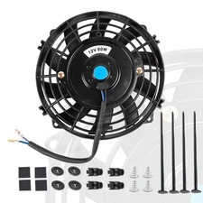 7 Inch 7” Black Universal Electric Radiator Slim Fan 12V 80W Cooling Universal