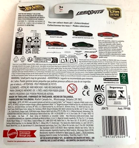 NEW Hot Wheels Car Culture Eurospeed BUGATTI BOLIDE 1:64 Scale JBK79 Diecast - Picture 3 of 3